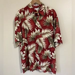 pierre cardin mens rayon tropical print shirt size large